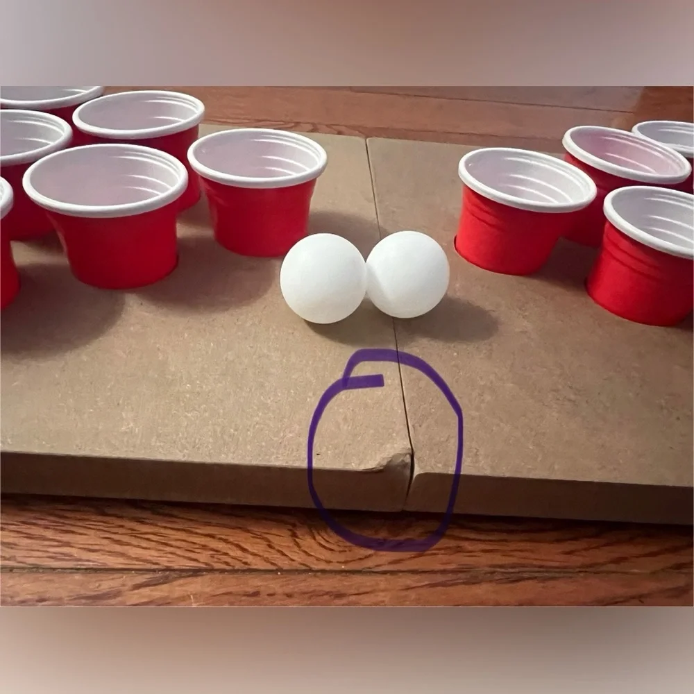 🆕Miniature Tabletop Pong Set - Red